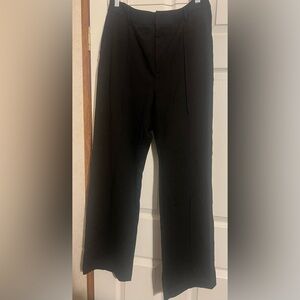 Halara NWT flex high waisted zipper side pocket straight leg work pants L black
